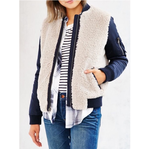 LEVI’S - Sherpa Varsity jacket Blue Grey, S - Picture 7 of 8